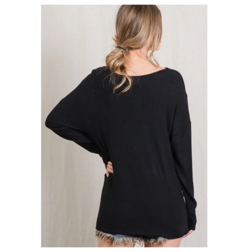 (20)🖤New Diagonal Leopard Print Blocked Bodice Dolman Sleeve Top🖤 - Picture 8 of 10